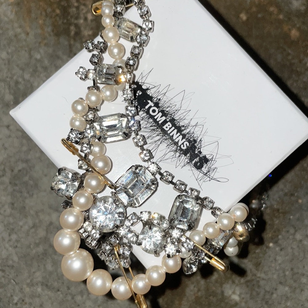 TOM BINNS PEARL AND CRYSTAL CHOKER